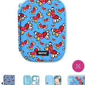 Britto Blue Butterfly Print Women's Accessory Case